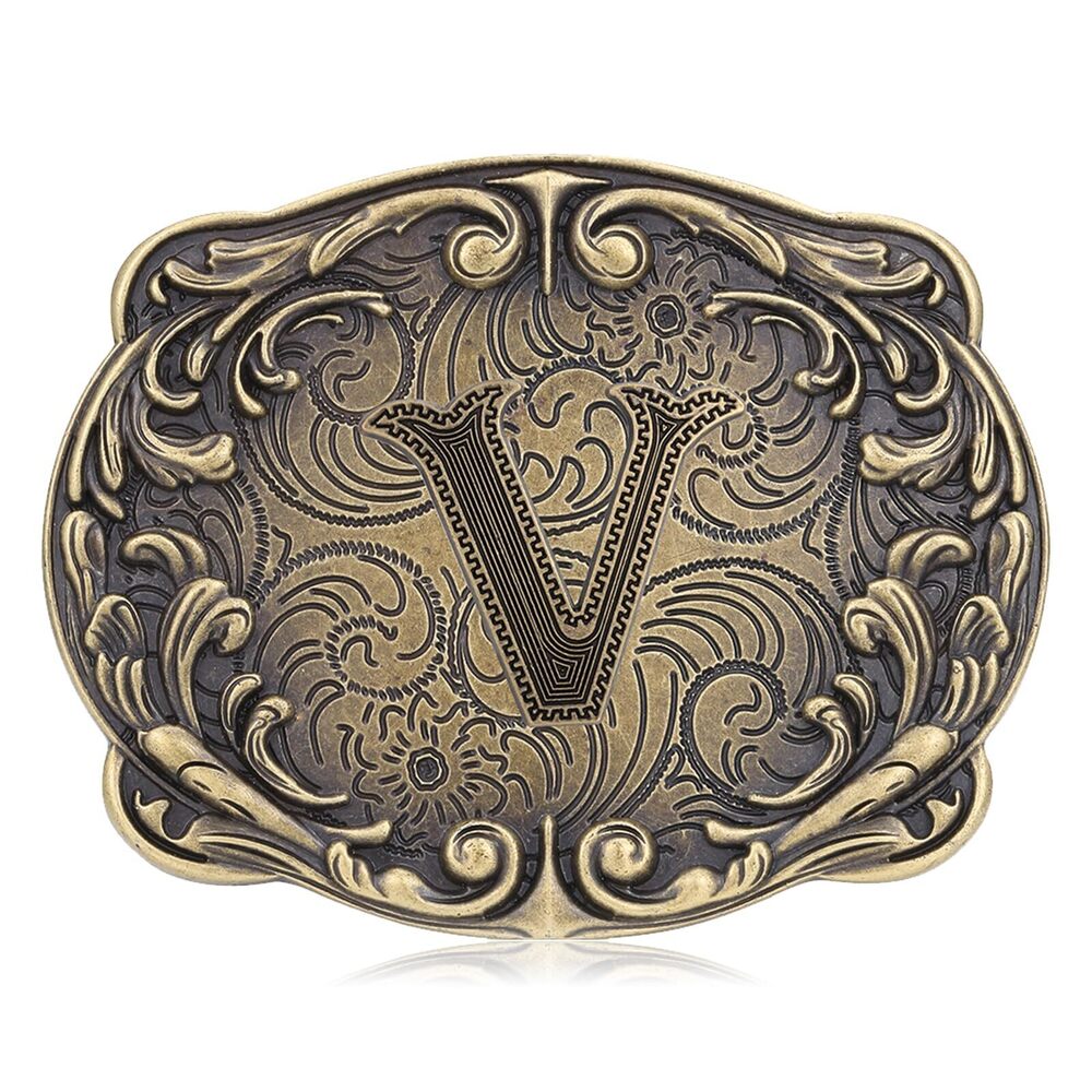 7077 Western Belt Buckles ABCDJMR-Z Initial Belt Buckle Cowboy Custom Belt